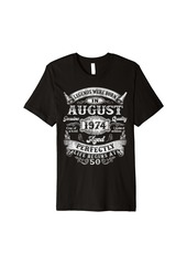Born Funny August 1974 50th Birthday Gifts Men Women 50 Years Old Premium T-Shirt