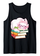 Born Readsolotl Read Book Axolotl Funny Reading Books Girls Teens Tank Top