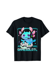 Born Funny Axolotl Lover Cute Axolotl Gaming Video Gamer Gifts T-Shirt