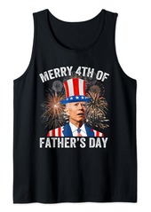Born Funny Joe Biden Merry 4th of Fathers Day Puzzled 4th Of July Tank Top