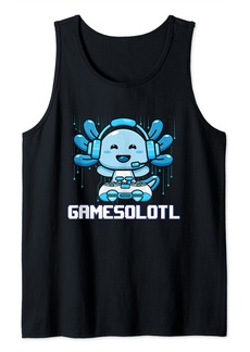 Born Gamesolotl Axolotl Video Gamer Kawaii Anime Gifts Boys Girls Tank Top