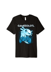 Born Gamesolotl Axolotl Video Gamer Kawaii Anime Gifts Boys Teens Premium T-Shirt