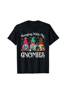 Born Hanging With My Gnomies Christmas Gnome Matching Family T-Shirt