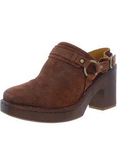 Born Hudson Womens Suede Harness Mules