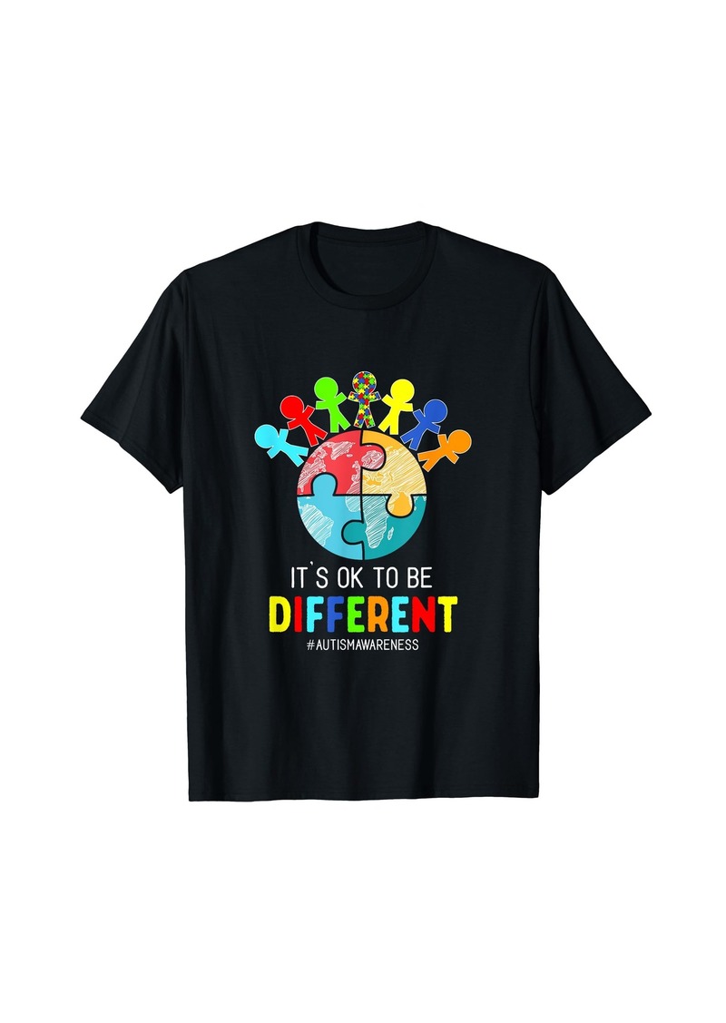 Born Its Ok To Be Different Autism Awareness Acceptance Women Kid T-Shirt