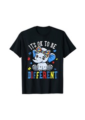Born It's Ok To Be Different Autism Awareness Puzzle Elephant T-Shirt