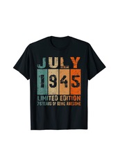 Born July 1945 Limited Edition 76th Birthday 76 Year Old Mens T-Shirt