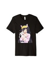 Born Kawaii Anime Neko Girl Japanese Cat Lover Girls Teenager Premium T-Shirt