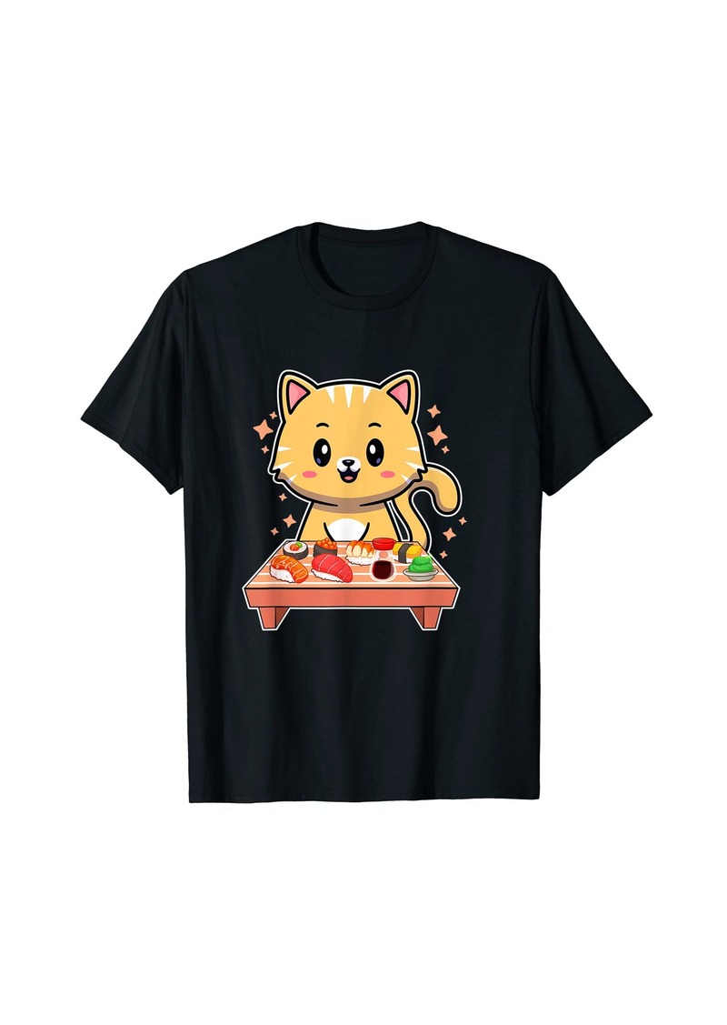 Born Kawaii Cat Otaku Japanese Sushi Noodles Anime Gift Girl Teen T-Shirt