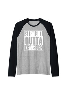 Born Keansburg - Straight Outta Keansburg Raglan Baseball Tee