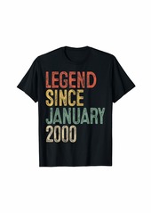 Born Legend Since January 2000 21st Birthday Gift 21 Year Old T-Shirt