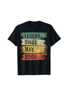 Born Legend Since May 2005 19 Year Old Gifts 19th Birthday T-Shirt
