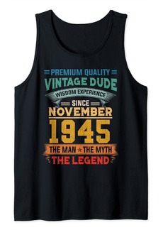 Born Legend Since November 1945 79th Birthday Gifts 79 Years Old Tank Top