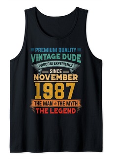 Born Legend Since November 1987 37th Birthday Gifts 37 Years Old Tank Top