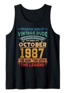 Born Legend Since October 1987 37th Birthday Gifts 37 Years Old Tank Top