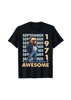 Born Legend Since September 1971 53rd Birthday Bear 53 Years Old T-Shirt