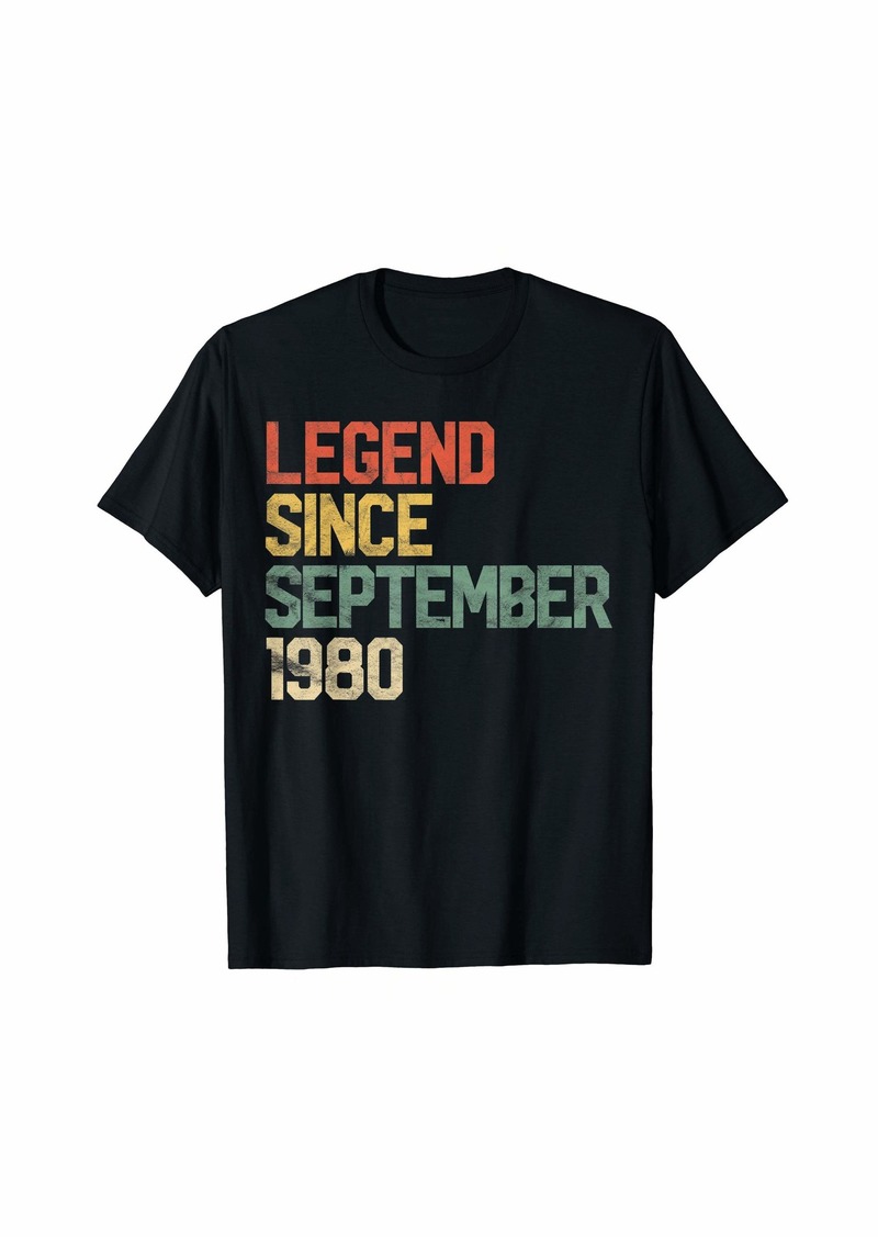 Born Legend Since September 1980 40th Birthday Gift 40 Year Old T-Shirt