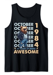 Born Legend Since September 1984 40th Birthday Bear 40 Years Old Tank Top