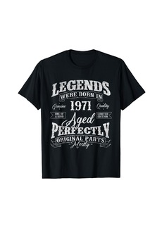 Legends Were Born In 1971 Year Of Birth Birthday T-Shirt