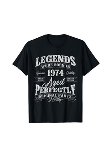 Legends Were Born In 1974 Year Of Birth Birthday T-Shirt
