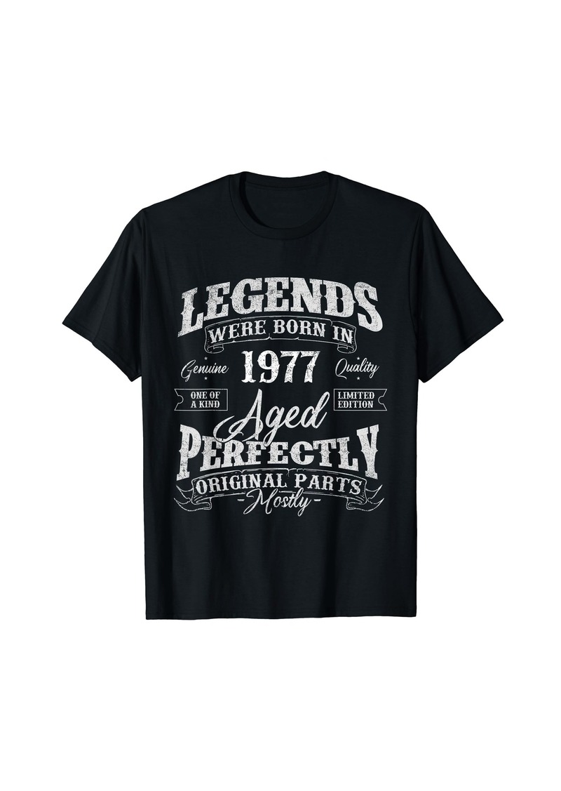 Legends Were Born In 1977 Year Of Birth Birthday T-Shirt