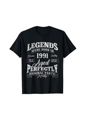 Legends Were Born In 1991 Year Of Birth Birthday T-Shirt