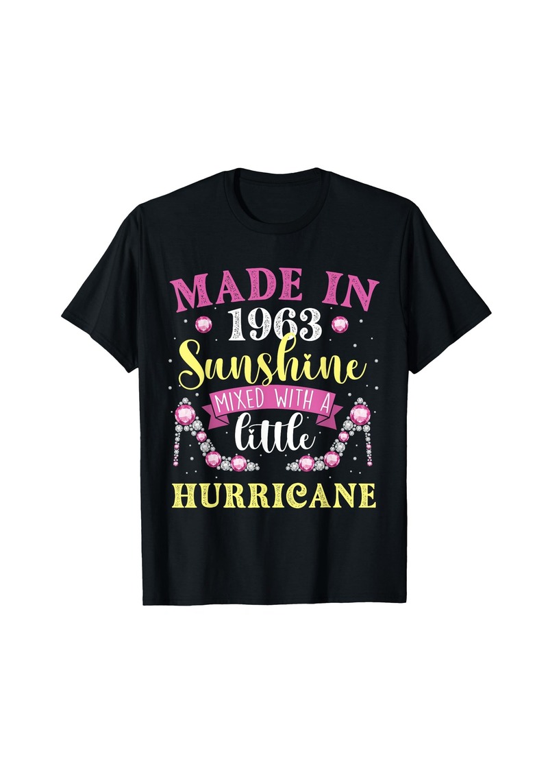 Born Made In 1963 Sunshine Hurricane Year Of Birth Birthday T-Shirt