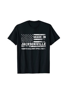 Born Made In Jacksonville Vintage US Flag T-Shirt
