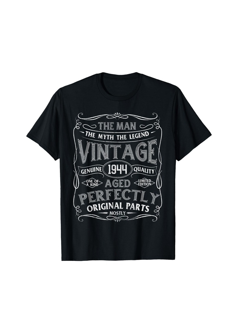 Born Man Myth Legend Vintage 1944 Year Of Birth Birthday T-Shirt