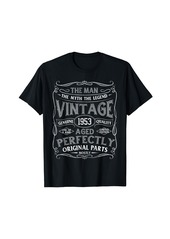 Born Man Myth Legend Vintage 1953 Year Of Birth Birthday T-Shirt
