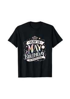Born May Birthday Celebration Exclusive Graphic T-Shirt