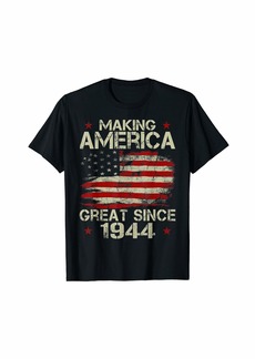 Born Mens Making America Great Since 1944 Vintage Gifts 76th Birthday T-Shirt