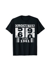 Oldometer 59-60 Born In June 1961 Funny 60th Birthday T-Shirt