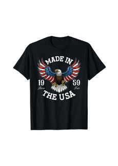 Patriotic Eagle USA Flag Born In 1959 Since 1959 Birthday T-Shirt