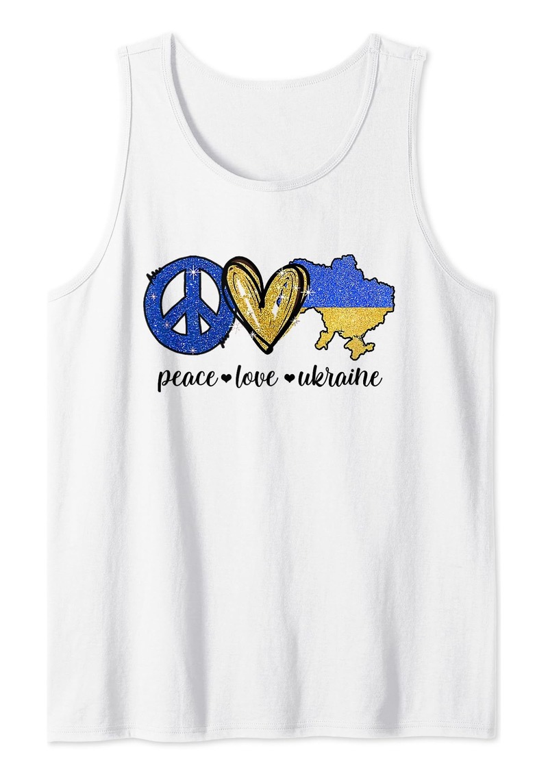 Born Peace Love Ukraine Ukrainian Flag I Stand With Ukraine Tank Top