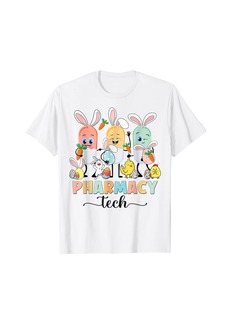Born Pharmacy Tech Cute Bunny Pharmacist Eggs Chiks Easter Day T-Shirt