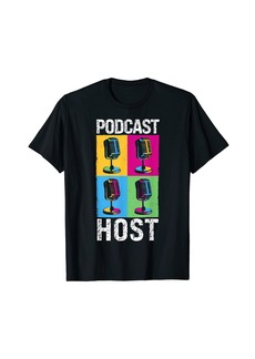 Born Podcast Host Podcaster Talk Radio Online Streaming T-Shirt