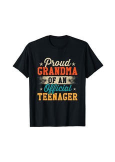 Born Proud Grandma of Official Teenager 13th Birthday Gift Boys T-Shirt