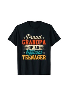 Born Proud Grandpa of Official Teenager 13th Birthday Gift Boys T-Shirt