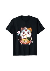 Born Kawaii Anime Cat Gifts Kid Girl Lover Ramen Japanese Noodles T-Shirt