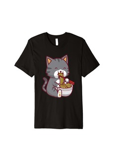 Born Ramen Cat Neko Anime Kawaii Cat Lover Japanese Gifts Teens Premium T-Shirt