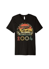 Born Retro 20 Years Old September 2004 Vintage 20th Birthday Boys Premium T-Shirt