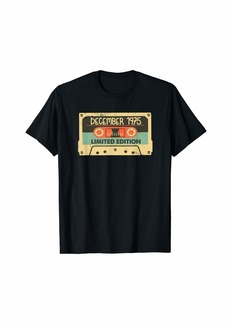 Retro Cassette Born December 1975 45 Years Old 45th Birthday T-Shirt