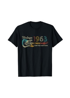Born Retro Guitar 60th Birthday Vintage 1963 Limited Edition T-Shirt