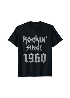 Born Rockin Since 1960 Classic Rock Year Of Birth Birthday T-Shirt