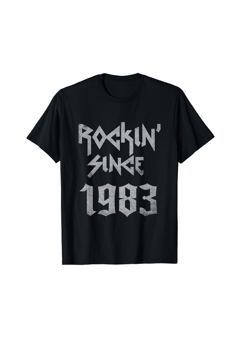 Born Rockin Since 1983 Classic Rock Year Of Birth Birthday T-Shirt