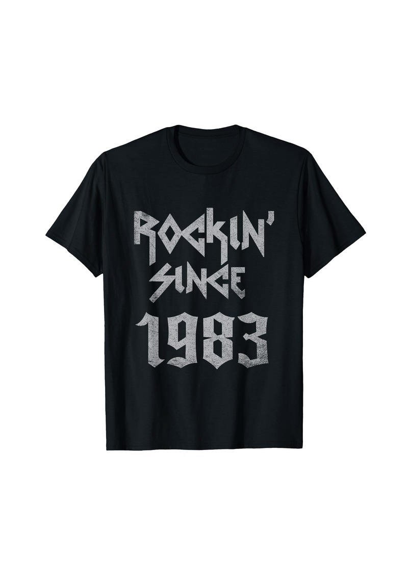 Born Rockin Since 1983 Classic Rock Year Of Birth Birthday T-Shirt