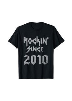 Born Rockin Since 2010 Classic Rock Year Of Birth Birthday T-Shirt