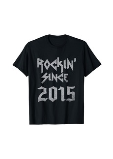 Born Rockin Since 2015 Classic Rock Year Of Birth Birthday T-Shirt