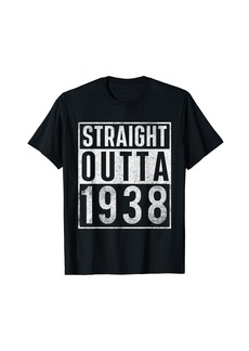 Born Straight Outta 1938 Year Of Birth Birthday T-Shirt
